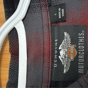 Harley-Davidson Black and Red Checkered Shirt